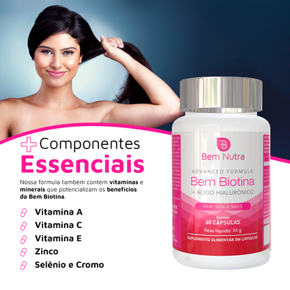 Bem Biotina com Ácido Hialurônico e Vitaminas